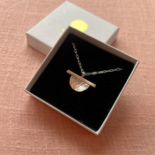 Load image into Gallery viewer, SALE - Silver bar &amp; moon necklace
