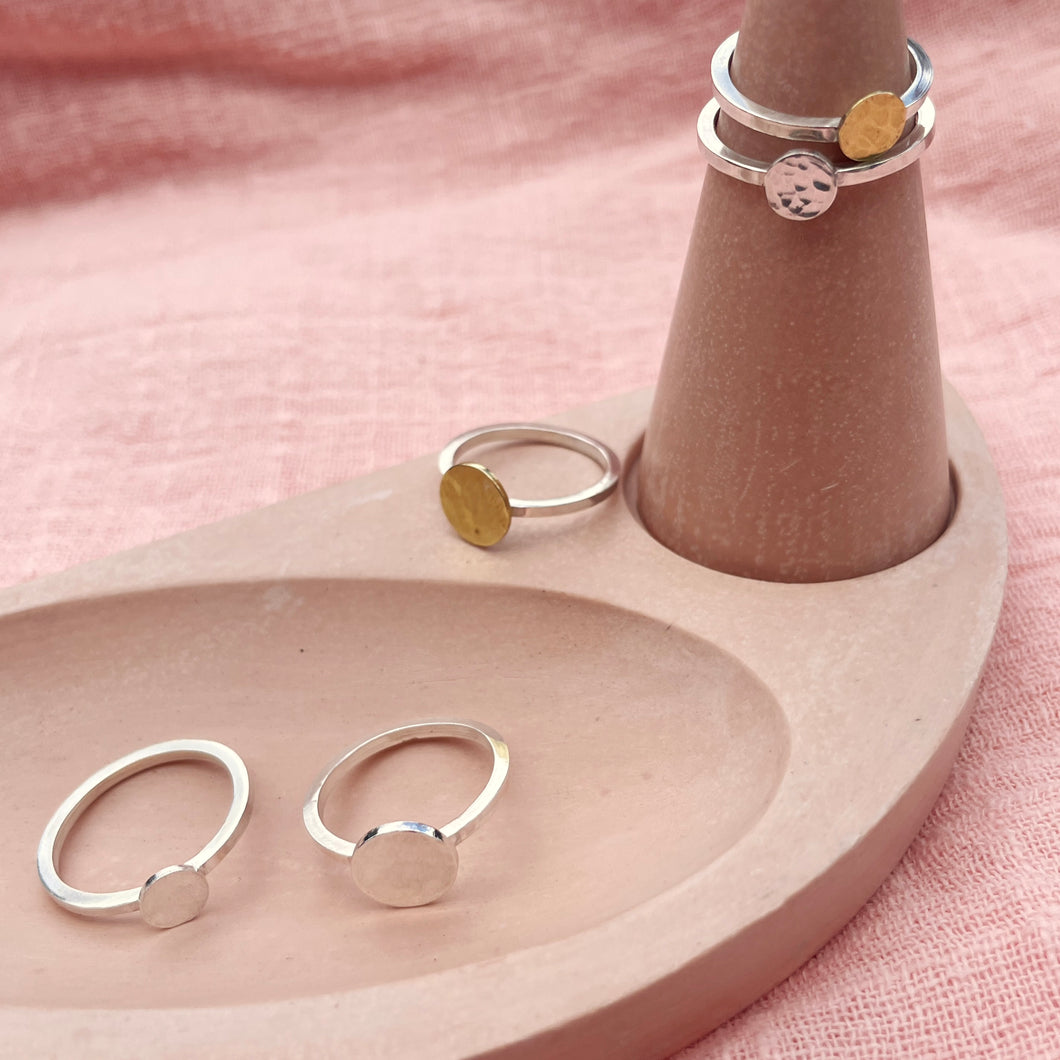 Full moon stacking rings